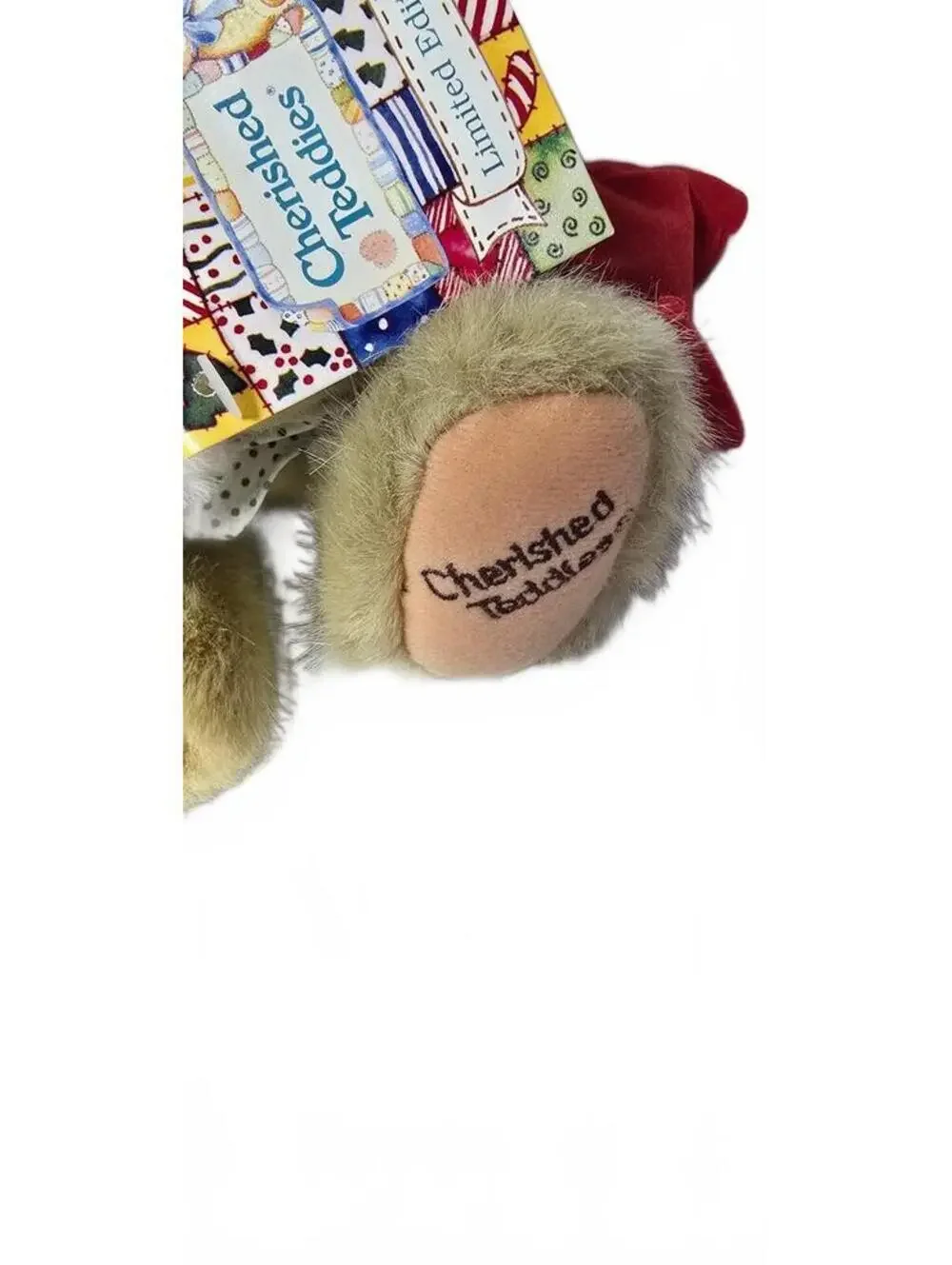 1995 Limited Edition Cherished Teddies Plush Bear in Holiday Outfit